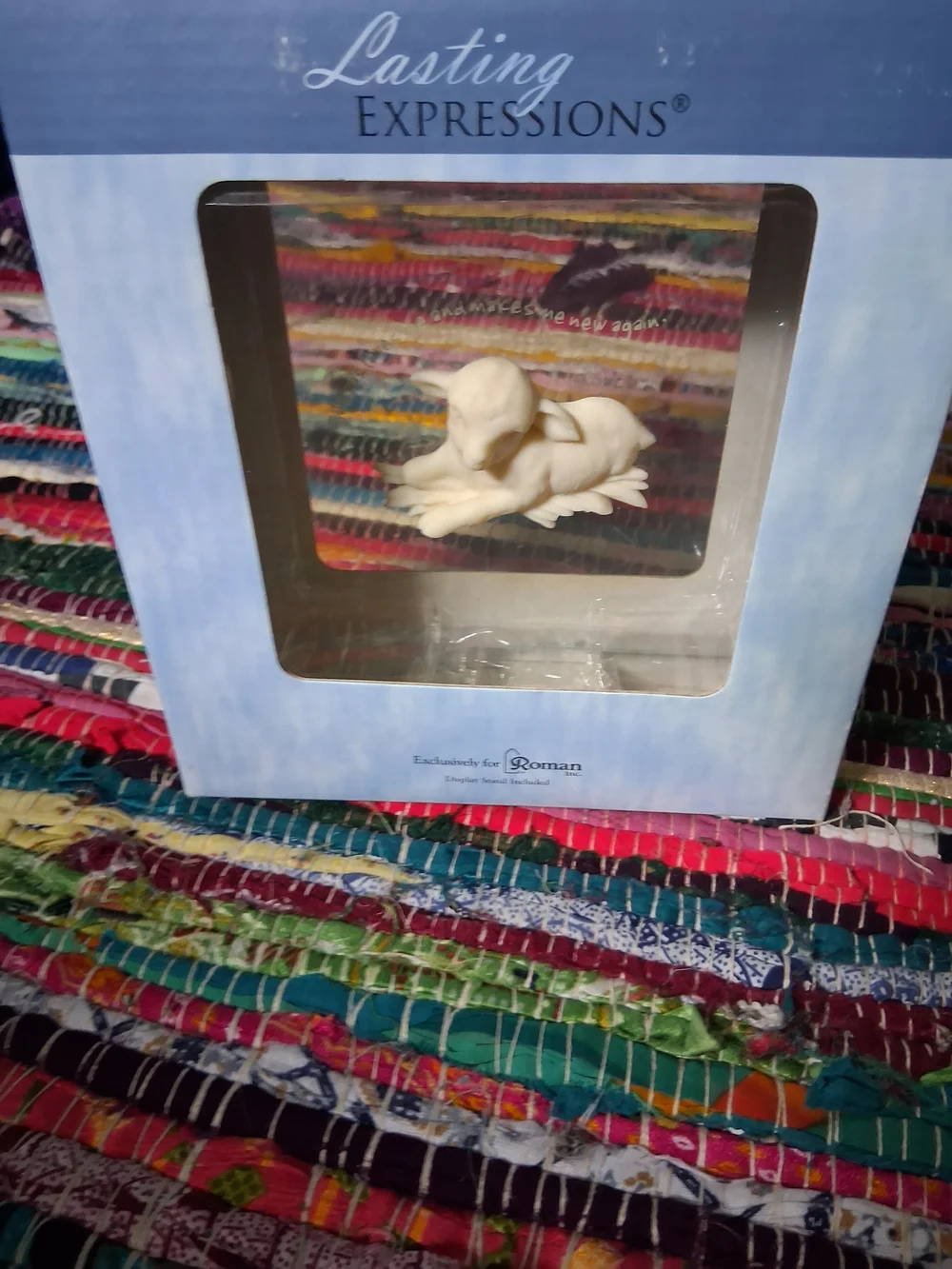 Vintage Expressions Collection White Lamb Figurine by Roman Inc.